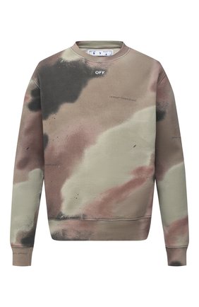 Мужской хлопковый свитшот OFF-WHITE хаки цвета по цене 45150 руб., арт. 0MBA025E20FLE0086001 | Фото 1 Мужской хлопковый свитшот OFF-WHITE хаки цвета, арт. 0MBA025E20FLE0086001 | Фото 1