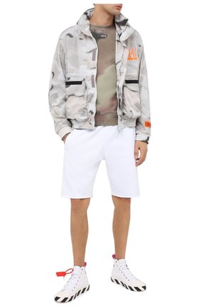 Мужской хлопковый свитшот OFF-WHITE хаки цвета по цене 45150 руб., арт. 0MBA025E20FLE0086001 | Фото 2 Мужской хлопковый свитшот OFF-WHITE хаки цвета, арт. 0MBA025E20FLE0086001 | Фото 2
