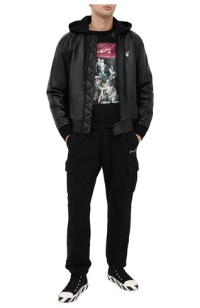 Мужской хлопковый свитшот OFF-WHITE черного цвета по цене 39950 руб., арт. 0MBA025E20FLE0041010 | Фото 2 Мужской хлопковый свитшот OFF-WHITE черного цвета, арт. 0MBA025E20FLE0041010 | Фото 2