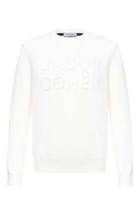 Мужской хлопковый свитшот JACOB COHEN белого цвета по цене 21550 руб., арт. J4096 02201-L/54 | Фото 1 Мужской хлопковый свитшот JACOB COHEN белого цвета, арт. J4096 02201-L/54 | Фото 1