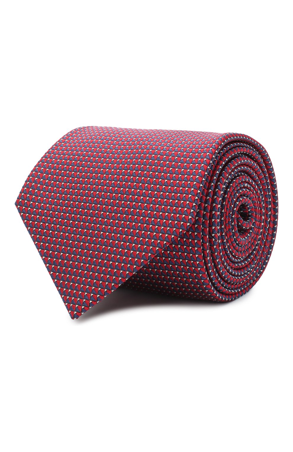 Мужской шелковый галстук BRIONI красного цвета, арт. 062I00/0943T | Фото 1 (Принт: С принтом; Материал: Текстиль, Шелк; Региональные ограничения белый список (Axapta Mercury): RU)