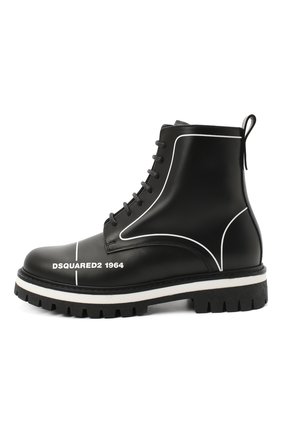 Детские кожаные ботинки DSQUARED2 черного цвета по цене 26050 руб., арт. 65196/RUNNER/36-41 | Фото 2 Детские кожаные ботинки DSQUARED2 черного цвета, арт. 65196/RUNNER/36-41 | Фото 2