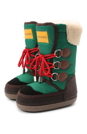 Детские сапоги DSQUARED2 зеленого цвета по цене 12200 руб., арт. 65207/CR0STA INGRA/28-35 | Фото 1 Детские сапоги DSQUARED2 зеленого цвета, арт. 65207/CR0STA INGRA/28-35 | Фото 1