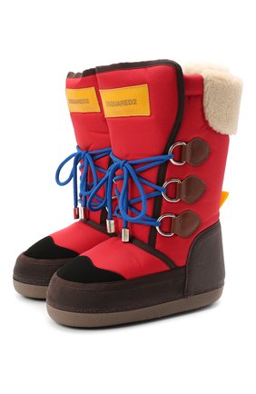 Детские сапоги DSQUARED2 красного цвета по цене 13400 руб., арт. 65207/CR0STA INGRA/36-41 | Фото 1 Детские сапоги DSQUARED2 красного цвета, арт. 65207/CR0STA INGRA/36-41 | Фото 1