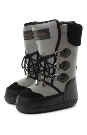 Детские кожаные ботинки DSQUARED2 черного цвета по цене 13400 руб., арт. 65207/SINT.NAPPA/36-41 | Фото 1 Детские кожаные ботинки DSQUARED2 черного цвета, арт. 65207/SINT.NAPPA/36-41 | Фото 1