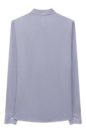 Детская хлопковая рубашка DAL LAGO синего цвета, арт. N402M/8917/17/L-18/XL | Фото 2 (Рукава: Длинные; Материал внешний: Хлопок; Стили: Классический; Мальчики-школьная форма: Рубашки; Региональные ограничения белый список (Axapta Mercury): RU; Ростовка одежда: 16 лет | 164 см)