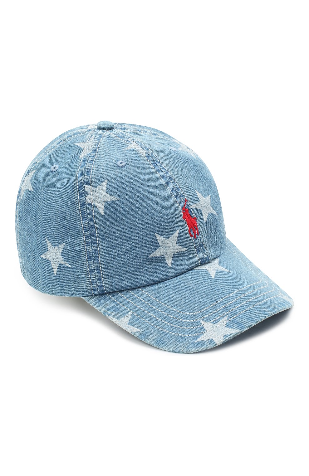 Детская хлопковая бейсболка POLO RALPH LAUREN голубого цвета, арт. 323793582 | Фото 1