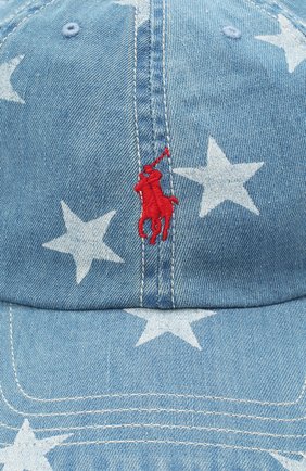 Детская хлопковая бейсболка POLO RALPH LAUREN голубого цвета по цене 3185 руб., арт. 323793582 | Фото 3 Детская хлопковая бейсболка POLO RALPH LAUREN голубого цвета, арт. 323793582 | Фото 3