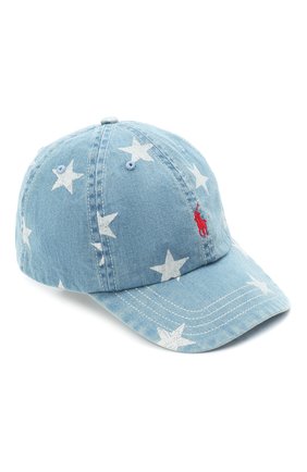 Детская хлопковая бейсболка POLO RALPH LAUREN голубого цвета по цене 2895 руб., арт. 322793582 | Фото 1 Детская хлопковая бейсболка POLO RALPH LAUREN голубого цвета, арт. 322793582 | Фото 1