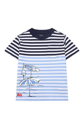 Детская хлопковая футболка POLO RALPH LAUREN голубого цвета по цене 3185 руб., арт. 321786418 | Фото 1 Детская хлопковая футболка POLO RALPH LAUREN голубого цвета, арт. 321786418 | Фото 1