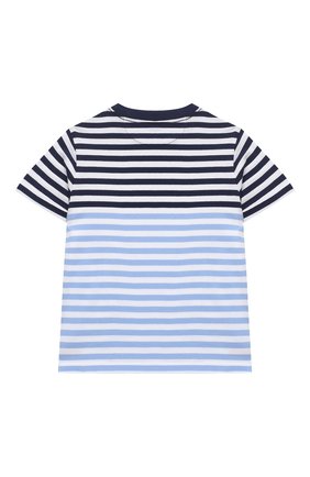 Детская хлопковая футболка POLO RALPH LAUREN голубого цвета по цене 3185 руб., арт. 321786418 | Фото 2 Детская хлопковая футболка POLO RALPH LAUREN голубого цвета, арт. 321786418 | Фото 2