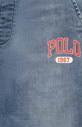 Детские джинсовые джоггеры POLO RALPH LAUREN синего цвета, арт. 321784324 | Фото 3 (Детали: На резинке; Региональные ограничения белый список (Axapta Mercury): RU; Материал внешний: Хлопок)