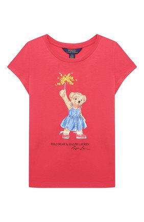 Детская хлопковая футболка POLO RALPH LAUREN красного цвета по цене 3620 руб., арт. 313790444 | Фото 1 Детская хлопковая футболка POLO RALPH LAUREN красного цвета, арт. 313790444 | Фото 1