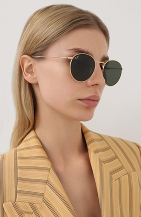 Женские солнцезащитные очки RAY-BAN темно-зеленого цвета по цене 11700 руб., арт. 3447N-001 | Фото 2 Женские солнцезащитные очки RAY-BAN темно-зеленого цвета, арт. 3447N-001 | Фото 2
