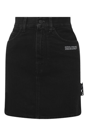 Женская джинсовая юбка OFF-WHITE черного цвета по цене 43900 руб., арт. 0WYF005E20DEN0011000 | Фото 1 Женская джинсовая юбка OFF-WHITE черного цвета, арт. 0WYF005E20DEN0011000 | Фото 1