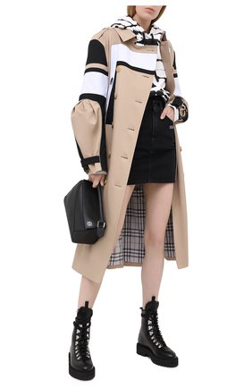 Женская джинсовая юбка OFF-WHITE черного цвета по цене 43900 руб., арт. 0WYF005E20DEN0011000 | Фото 2 Женская джинсовая юбка OFF-WHITE черного цвета, арт. 0WYF005E20DEN0011000 | Фото 2