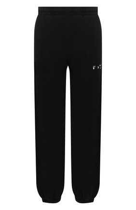 Женские хлопковые джоггеры OFF-WHITE черного цвета по цене 33100 руб., арт. 0WCH006E20FLE0011001 | Фото 1 Женские хлопковые джоггеры OFF-WHITE черного цвета, арт. 0WCH006E20FLE0011001 | Фото 1