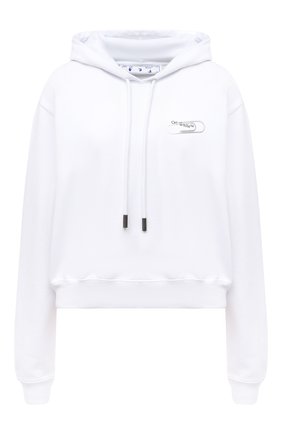Женская хлопковое худи OFF-WHITE белого цвета по цене 37950 руб., арт. 0WBB016E20FLE0010110 | Фото 1 Женская хлопковое худи OFF-WHITE белого цвета, арт. 0WBB016E20FLE0010110 | Фото 1