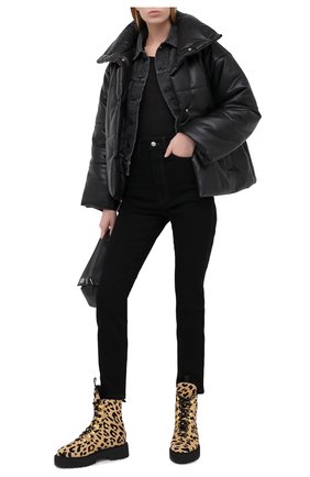 Женские кожаные ботинки OFF-WHITE леопардового цвета по цене 87500 руб., арт. 0WIA045E20LEA0026210 | Фото 2 Женские кожаные ботинки OFF-WHITE леопардового цвета, арт. 0WIA045E20LEA0026210 | Фото 2