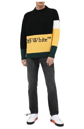 Мужские комбинированные кеды vulcanized OFF-WHITE белого цвета по цене 26950 руб., арт. 0MIA085E20LEA0010110 | Фото 2 Мужские комбинированные кеды vulcanized OFF-WHITE белого цвета, арт. 0MIA085E20LEA0010110 | Фото 2