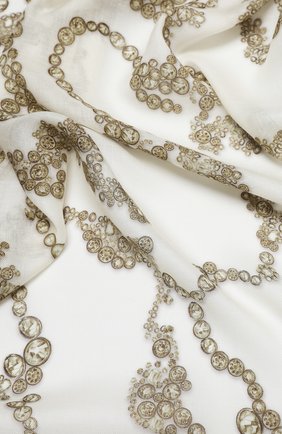 Женская шерстяная шаль ALEXANDER MCQUEEN кремвого цвета по цене 28100 руб., арт. 632889/3A34Q | Фото 2 Женская шерстяная шаль ALEXANDER MCQUEEN кремвого цвета, арт. 632889/3A34Q | Фото 2