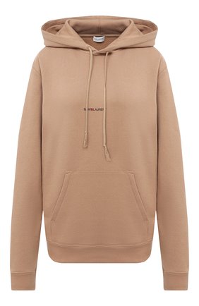 Женский хлопковое худи SAINT LAURENT бежевого цвета по цене 62550 руб., арт. 632408/YBQZ2 | Фото 1 Женский хлопковое худи SAINT LAURENT бежевого цвета, арт. 632408/YBQZ2 | Фото 1