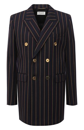 Женский шерстяной жакет SAINT LAURENT синего цвета по цене 237000 руб., арт. 631607/Y3B77 | Фото 1 Женский шерстяной жакет SAINT LAURENT синего цвета, арт. 631607/Y3B77 | Фото 1