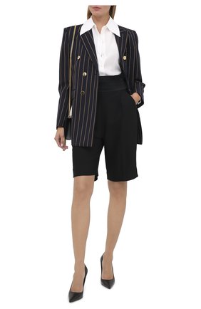 Женский шерстяной жакет SAINT LAURENT синего цвета по цене 237000 руб., арт. 631607/Y3B77 | Фото 2 Женский шерстяной жакет SAINT LAURENT синего цвета, арт. 631607/Y3B77 | Фото 2