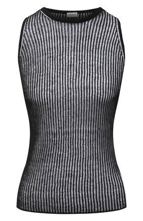 Женская майка из льна и шелка SAINT LAURENT черного цвета по цене 53500 руб., арт. 620295/YA2HK | Фото 1 Женская майка из льна и шелка SAINT LAURENT черного цвета, арт. 620295/YA2HK | Фото 1