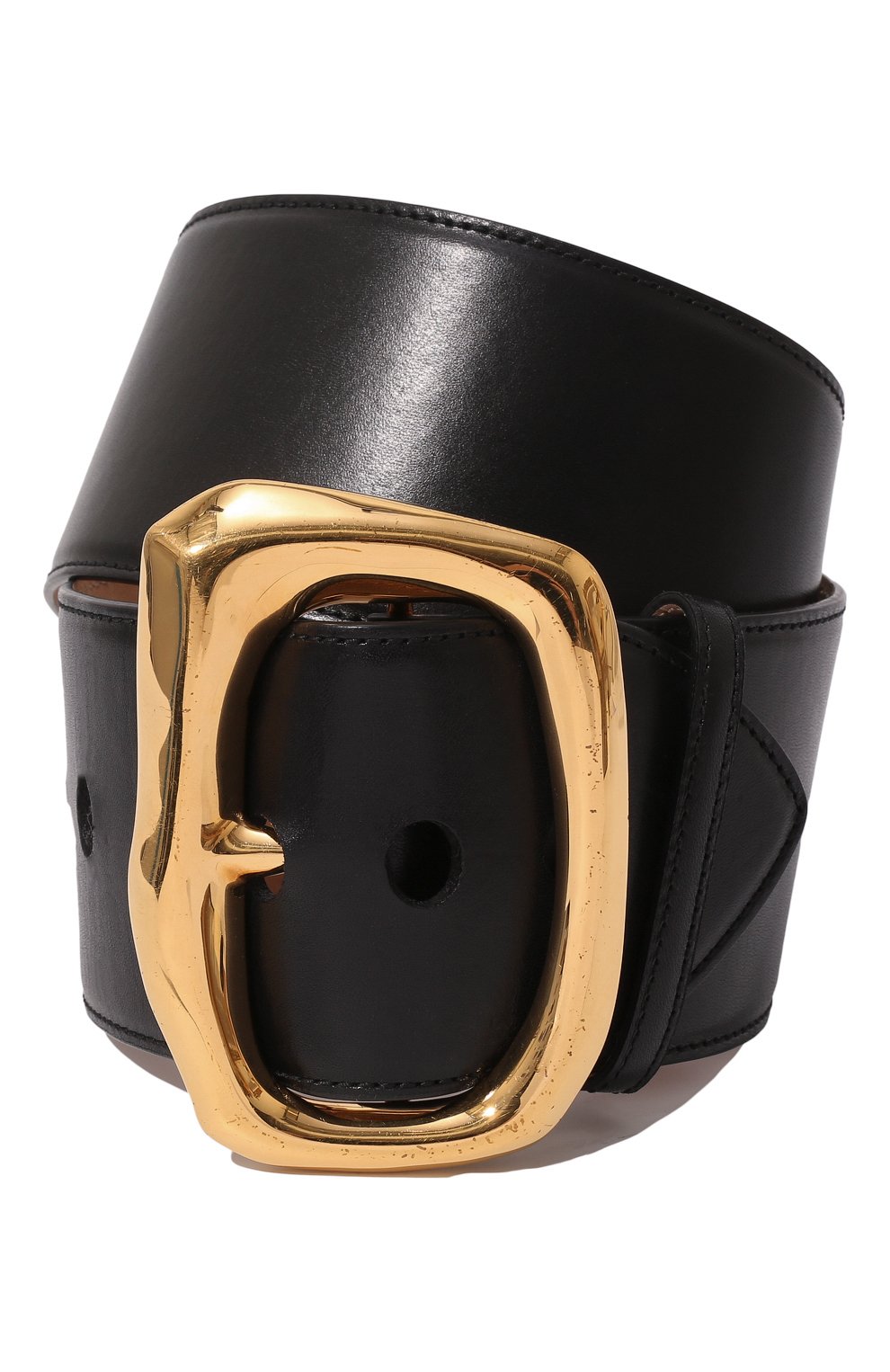 Женский кожаный ремень ALEXANDER MCQUEEN черного цвета, арт. 632125/1BR0M | Фото 1