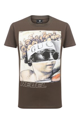 Мужская хлопковая футболка DIEGO VENTURINO хаки цвета по цене 9720 руб., арт. FW20-DV TS IRP | Фото 1 Мужская хлопковая футболка DIEGO VENTURINO хаки цвета, арт. FW20-DV TS IRP | Фото 1
