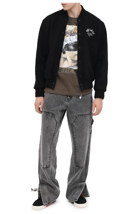 Мужская хлопковая футболка DIEGO VENTURINO хаки цвета по цене 9720 руб., арт. FW20-DV TS IRP | Фото 2 Мужская хлопковая футболка DIEGO VENTURINO хаки цвета, арт. FW20-DV TS IRP | Фото 2