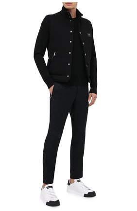 Мужской шерстяные брюки DOLCE & GABBANA черного цвета по цене 76900 руб., арт. GYU6ET/FJ2B1 | Фото 2 Мужской шерстяные брюки DOLCE & GABBANA черного цвета, арт. GYU6ET/FJ2B1 | Фото 2