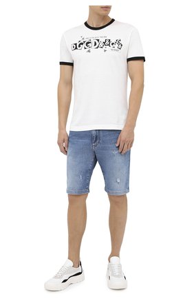 Мужские джинсовые шорты DOLCE & GABBANA голубого цвета по цене 45850 руб., арт. GY4JED/G8CS2 | Фото 2 Мужские джинсовые шорты DOLCE & GABBANA голубого цвета, арт. GY4JED/G8CS2 | Фото 2