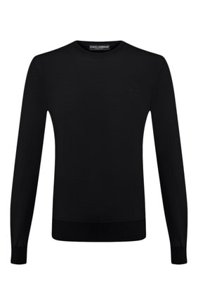 Мужской шерстяной джемпер DOLCE & GABBANA темно-синего цвета по цене 62650 руб., арт. GXA63Z/JAVWH | Фото 1 Мужской шерстяной джемпер DOLCE & GABBANA темно-синего цвета, арт. GXA63Z/JAVWH | Фото 1