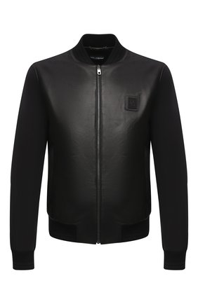 Мужской комбинированный бомбер DOLCE & GABBANA черного цвета по цене 169000 руб., арт. G9TS4L/GE040 | Фото 1 Мужской комбинированный бомбер DOLCE & GABBANA черного цвета, арт. G9TS4L/GE040 | Фото 1