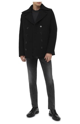 Мужской пальто из шерсти и кашемира DOLCE & GABBANA черного цвета по цене 162500 руб., арт. G020RT/HUMDQ | Фото 2 Мужской пальто из шерсти и кашемира DOLCE & GABBANA черного цвета, арт. G020RT/HUMDQ | Фото 2