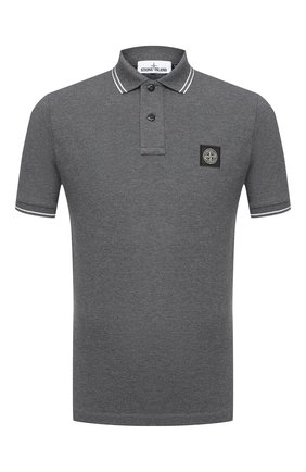 Мужское хлопковое поло STONE ISLAND темно-серого цвета по цене 11450 руб., арт. 731522S18 | Фото 1 Мужское хлопковое поло STONE ISLAND темно-серого цвета, арт. 731522S18 | Фото 1