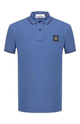 Мужское хлопковое поло STONE ISLAND синего цвета по цене 11450 руб., арт. 731522S18 | Фото 1 Мужское хлопковое поло STONE ISLAND синего цвета, арт. 731522S18 | Фото 1