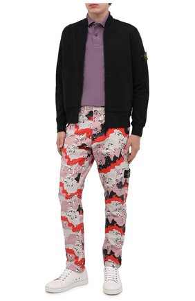 Мужское хлопковое поло STONE ISLAND темно-розового цвета по цене 11450 руб., арт. 731522S18 | Фото 2 Мужское хлопковое поло STONE ISLAND темно-розового цвета, арт. 731522S18 | Фото 2
