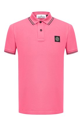 Мужское хлопковое поло STONE ISLAND розового цвета по цене 11450 руб., арт. 731522S18 | Фото 1 Мужское хлопковое поло STONE ISLAND розового цвета, арт. 731522S18 | Фото 1