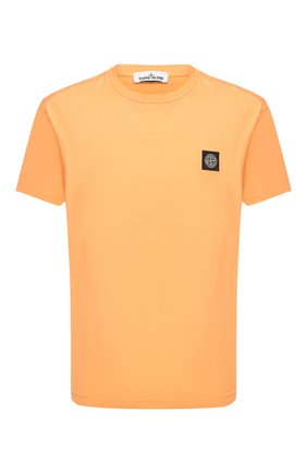 Мужская хлопковая футболка STONE ISLAND оранжевого цвета по цене 9995 руб., арт. 731524113 | Фото 1 Мужская хлопковая футболка STONE ISLAND оранжевого цвета, арт. 731524113 | Фото 1