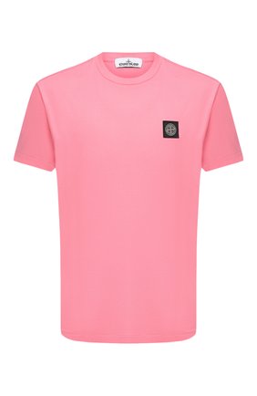 Мужская хлопковая футболка STONE ISLAND розового цвета по цене 9995 руб., арт. 731524113 | Фото 1 Мужская хлопковая футболка STONE ISLAND розового цвета, арт. 731524113 | Фото 1