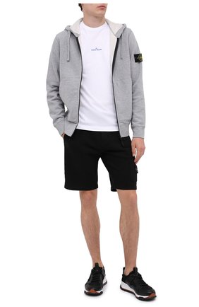 Мужская хлопковая футболка STONE ISLAND белого цвета по цене 13400 руб., арт. 73152NS81 | Фото 2 Мужская хлопковая футболка STONE ISLAND белого цвета, арт. 73152NS81 | Фото 2