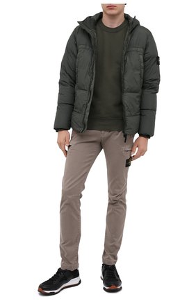 Мужская пуховая куртка STONE ISLAND темно-зеленого цвета по цене 59950 руб., арт. 731540723 | Фото 2 Мужская пуховая куртка STONE ISLAND темно-зеленого цвета, арт. 731540723 | Фото 2
