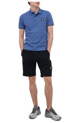 Мужские хлопковые шорты STONE ISLAND темно-синего цвета по цене 17550 руб., арт. 731564620 | Фото 2 Мужские хлопковые шорты STONE ISLAND темно-синего цвета, арт. 731564620 | Фото 2