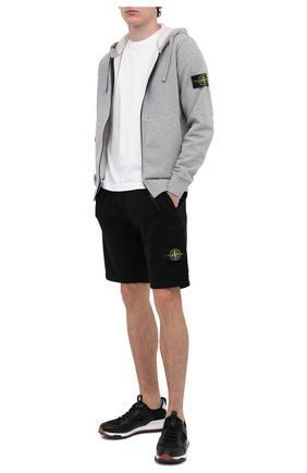 Мужские хлопковые шорты STONE ISLAND черного цвета по цене 17550 руб., арт. 731564620 | Фото 2 Мужские хлопковые шорты STONE ISLAND черного цвета, арт. 731564620 | Фото 2