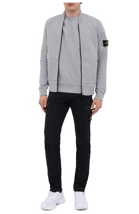 Мужской хлопковый свитшот STONE ISLAND серого цвета по цене 17500 руб., арт. 731563020 | Фото 2 Мужской хлопковый свитшот STONE ISLAND серого цвета, арт. 731563020 | Фото 2
