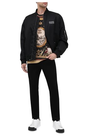Мужская хлопковая футболка DOLCE & GABBANA черного цвета по цене 56200 руб., арт. I8445M/HI7FB | Фото 2 Мужская хлопковая футболка DOLCE & GABBANA черного цвета, арт. I8445M/HI7FB | Фото 2