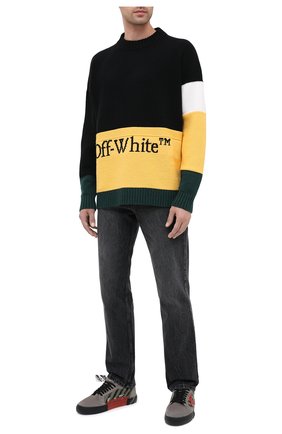 Мужские комбинированные кеды vulcanized OFF-WHITE серого цвета по цене 26950 руб., арт. 0MIA085E20LEA0016325 | Фото 2 Мужские комбинированные кеды vulcanized OFF-WHITE серого цвета, арт. 0MIA085E20LEA0016325 | Фото 2